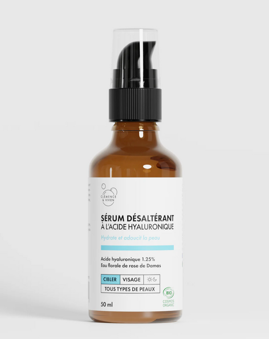 Sérum Hydratant Peau Sèche Bio — Acide Hyaluronique 1,25% — MALOA SKIN